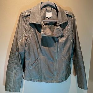 Fun Vegan Olive motorcycle jacket